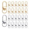 30PCS Gold and Silver Metal Lobster Claw Clasps, Swivel Lanyard Snap Hooks for Jewelry Making, Keychain, Bags, DIY Crafts and More - color: Silver+Gold