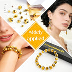 1500 Pcs Crystal Glass Beads for Jewelry Making – 12 Styles Bicone, Rondelle, Cube, Teardrop & 3mm Spacer Beads, DIY Bracelet Necklace Earring Craft Kit Random Colors(Coffee Gold) - color: Coffee Gold