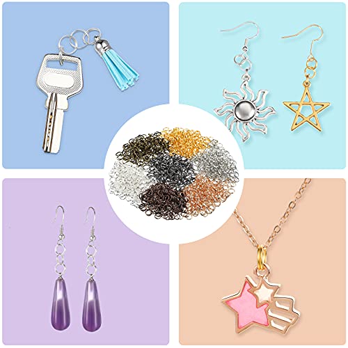 Hotop 1402 Pieces Split Jump Rings Set, Double Closed Jump Ring Multi Color Jewelry with Craft Loop Opener and Split Ring Plier for DIY Necklace Bracelet Craft Making(Multi Colors)