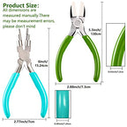 2 Pieces Jewelry Making Tool Bail Making Pliers 6 in 1 Jewelry Pliers Wire Bending Pliers for Beading Looping Shaping Wire DIY Crafts - color: Green