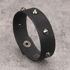 GelConnie Leather Cuff Bracelet Punk Braided Bracelets Rock Leather Wristbands Faux Mens Leather Bracelet Gothic Viking Bangle Adjustable Wrap Bracelet for Women,Men - color: MLPB119-Black