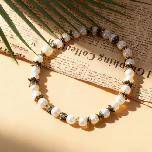 400 PCS Bead Cap Findings, Flower Spacer Beads, Tibetan Daisy Metal Alloy Jewelry Spacers for Bracelet Necklace Earrings Jewelry Making