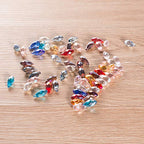 Lot 90pcs Glass Teardrop Beads - LONGWIN 8x18 Crystal Oval Shaped Beads Jewelry Making Supply for DIY Projects, Bracelets, Necklaces, Earrings - color: 8x18mm oval beads