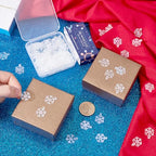 SUNNYCLUE 1 Box 100Pcs Snowflakes Christmas Charm Winter Charms Bulk Resin Transparent Clear White Pink Tiny Glitter Xmas Winter Snow Shaped Small Charm for Jewelry Making Charms DIY Earring Crafts - style: Snowflake 2