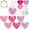 BeYumi DIY Bracelet Craft Kit - 24 Pack Mother's Day LOVE Letter Beads Bracelets with Heart Greeting Cards and Bags Thankful Craft Kit to Mother Grandma School Classroom Party Fun Activities Ages 6-12 - style: LOVE