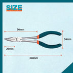 SPEEDWOX Bent Nose Pliers Long Reach 6 Inch 45 Degree Curved Mini Slim Chain Nose Smooth Tapered Jaws Precision Fine Pliers for Confined Areas High Leverage Reduce Efforts Jewelry Making Crafts - style: Bent Nose Pliers