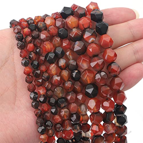 BEADIA Faceted Natural Dream Agate Stone Round Beads 8mm 36cm/Strand for Jewelry Making - color: Dream Agate, size: 8mm