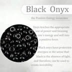 20Pcs Natural Black Onyx Large Hole Beads, 8x14mm Rondelle Gemstone Spacer Beads 6mm Big Hole for Jewelry Making, Beading Bracelets, Macrame & Hair Braiding - color: Black Onyx