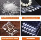 PVC Jewelry Pouches Clear Zipper Bags Anti Oxidizing Earrings Storage Bags for Storage Jewelry Packing Bags(100PCS 1.57 * 2.36 IN) - size: 1.57*2.36 IN