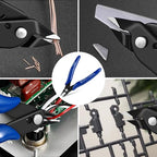 Ainiv Wire Cutters, 4PCS Spring-loaded Side Cutters Flush Cutters, Diagonal Cutters Precision Side Cutters, Diagonal Cutting Pliers in CRV Steel, Heavy Duty Cutting Pliers for Electrical, Homes - color: Blue Wire Cutter-4pcs, size: 4pcs