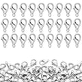 CooBigo 120pcs 10mm Lobster Clasps, Tiny Metal Alloy Lobster Claw Clasps for Necklace Bracelets Clip, Keychain Ring, Jewelry Making Accessories (Silver) - color: 10mm Lobster Clasps Silver