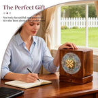 Wooden Jewelry Box for Women Jewelry Box With Drawers Walnut Wood (Walnut Wood with printing B) - color: Walnut Wood with printing B