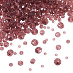 4 Strands Faceted Glass Beads Crystal 3/4/6/8mm Rondelle Transparent Glass Loose Spacer Beads for DIY Bracelet Necklace Wristband Keychain Jewelry Craft Making, Pale Violet Red - color: 3/4/6/8mm-Pale Violet Red