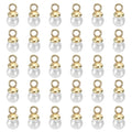 PATIKIL Pearl Charm, 100pcs Pearl Beads Faux Pearl Pendant Charm DIY for Jewelry Making Bracelets Earrings Necklace Crafts - color: Golden White, size: 4mm