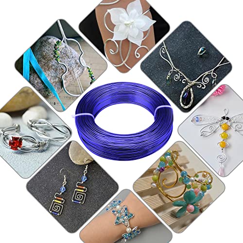 3mm Aluminum Craft Wire, 50 Feet 9 Gauge Bendable Anodized Metal Wire for Sculpting, Jewelry Making, Armature Making, Wire Weaving and Wrapping - size: 3mm, style: Blue