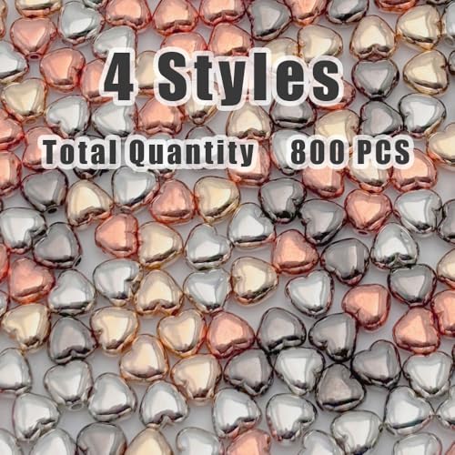 ZSFLZS 800pcs 6mm Heart Spacer Beads for Bracelets Making, Heishi Polymer Flat Disc Spacer Bead for Jewelry Making, Spacer Beads for Bracelets Clay Beads for Jewelry Making - size: 800pcs(heart)