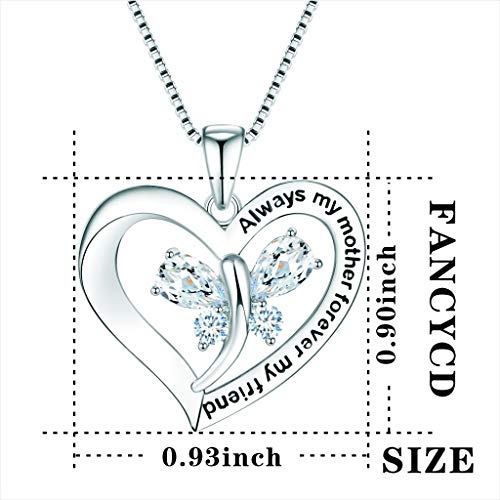 Forever Connected Mother & Son Necklace – Heart Pendant Gift for Mom, Sterling Silver Jewelry for Mother's Day or Birthday - style: Mom H