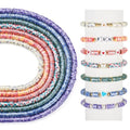 Elecrelive 6mm Polymer Clay Beads Strands 7 Colors Heishi Flat Round Spacer Beads Pearlized Spots Disc Loose Clay Chips for Bracelet Chocker Necklace Earring DIY Crafts - color: 7 Colors, 6mm