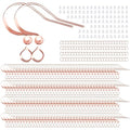 160 PCS/80 Pairs Rose Gold Fish Hook Earring Hooks with 100 PCS Clear Silicone Earring Backs and 100 PCS Jump Rings for DIY Jewelry Making - color: C style-Rose Gold Earring Hooks