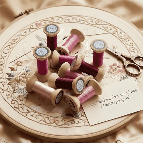 Natural 100% Mulberry Handmade Embroidery Silk Thread Silk Floss (25) - color: 25