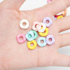30 PCS 1/2" Dopamine Wave Chunky Hole Bakeware Acrylic Beads Handmade Jewelry DIY Loose Beads,Color May Vary