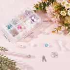 SUNNYCLUE 1 Box 6 Set Ballet Bracelet Making Kit Adjustable Bracelets Dancer Ballerina Charms Acrylic Transprent Rhinestone Beads for Jewellery Making Kits Beginner Adult Women Holiday Supplies - style: Dance 1