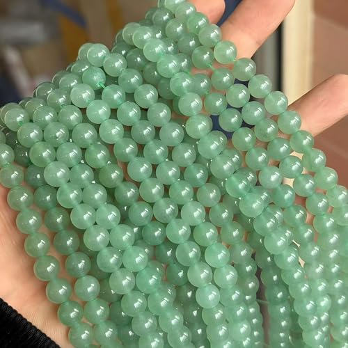 MJDCB Natural Stone Beads Green Aventurine Round Loose Beads for Jewelry Making DIY Bracelet Necklace (8mm) - color: Aventurine, size: 8mm