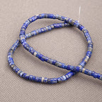 150PCs Natural Lapis Lazuli Spacer Beads, Loose Semi Precious Flat Round Gemstone Heishi Disc Stone Beads for Beading Jewelry Making 4mm*2mm 38cm - color: Lapis Lazuli, size: 4MM*2MM