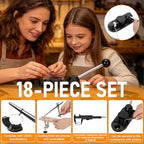 18 Pcs Ring Bender, Complete Ring Bender Tool Rings Bending, Spoon Rings Maker Machine with Nylon Mold, Multi-Functional Ring Earring Bending Tool, Sizer Measuring Tools Suitable for Gift-Giving - size: 18-Piece Set