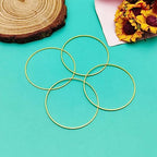 40pcs Earrings Beading Hoop for Jewelry Making,50mm Earrings Findings Hoops Open Back Bezel Pendants Round Beading Hoop for Jewelry Finding Supplies DIY Craft Earring Women Gifts(Gold) - color: 40pcs;50mm;Gold