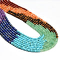2x4mm Natural Rondelle Beads – Loose Gemstone Spacers for DIY Jewelry Making (Chakra) - color: Chakra, size: 2x4