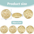 SUPERFINDINGS 30Pcs Sand Dollar Snap Starfish Charm 18mm Snaps Alloy Starfish Charm Accessory for Button Charms for Necklaces Bracelets & Rings Matte Gold Color