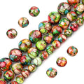 Natural Stone Beads 8mm Green Red Imperial Jasper Polished Round Smooth Gemstone Beads for Jewelry Making Adults 15 Inch(Green Red Imperial Jasper,8mm) - color: Green Red Imperial Jasper, size: 8mm