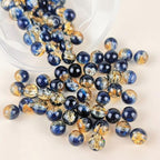 100 Pack 8mm Glass Beads for Jewelry Making, Graduated Color Mix, Bulk DIY Craft Supplies - color: Color6