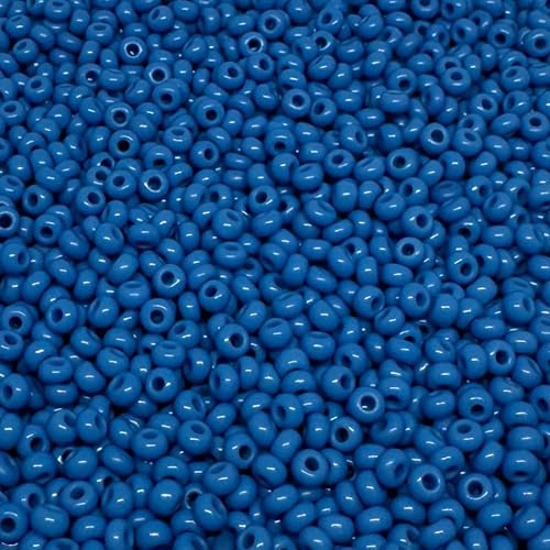 Czech 8/0 Glass Seed Beads 20 Grams 800 Pcs (Dark Blue) - color: Dark Blue
