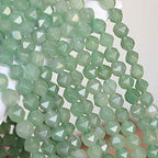 MJDCB Best Sellers Natural Stone Beads Faceted Polygon Green Aventurine Crystal Energy Stone Healing Power for Jewelry Making(8mm) - color: Green Aventurine