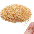4000 Pieces 2mm Metal Round Crimp Beads Spacer Stoppers Beads Clamp Ends Metal Bead Spacers for DIY Bracelet Jewelry Making (Gold) - color: Gold