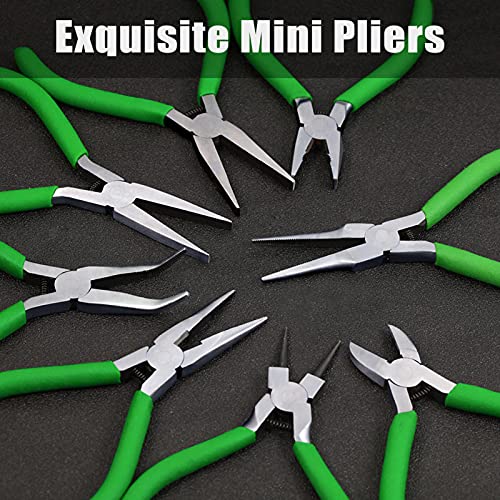 5.5-Inch Long Nose Pliers with Wire Cutter, Smooth Flat Jaws, Chain Nose Pliers for Jewelry Making and Repair - style: Long Nose Pliers Smooth Jaw