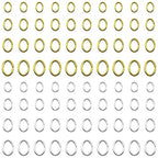 2400pcs Oval Jump Rings Jewelry Jump Rings Stainless Steel Open Ring Diameter 4mm 5mm 6mm 7mm for Jewelry Making Supplies Earring Bracelet Necklace DIY Craft Making(Gold & Silver) - color: Gold,Silver