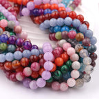 Natural Stone Beads 8mm Polished Round Smooth Gemstone Beads for Jewelry Making Supplies 15 Inch(45 Beads) (Blue Angel) - color: Blue Angel-45pcs