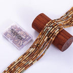 Natural Blown Picture Stone Cylinder Tube Beads 4x13mm 38cm/str Loose Semi Gemstone Stone Beads for Making Bracelets Necklace Earrings - color: Blown Picture, size: 4x13mm Cylinder