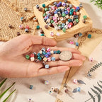 180 Pcs 18 Styles Clay Column Beads Tube Printed Beads Cylinder Loose Spacer Craft Beads Bulk for Bohemian Jewelry DIY Friendship Bracelet Women Necklace Earring Accessory 5.5-7 mm