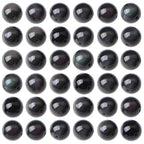 100pcs Natural Stone Beads 8mm Black Obsidian Round Genuine Real Stone Beading Loose Gemstone Hole Size 1mm DIY Charm Smooth Beads for Bracelets Necklaces Earrings Jewelry Making Crafts - color: Black Obsidian