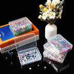 Jetec 6 Pieces Mini Plastic Clear Beads Storage Containers Box for Collecting Small Items, Beads, Jewelry, Business Cards, Game Pieces, Crafts (2.5 x 1.7 x 0.8 Inch) - size: 2.52 x 1.73 x 0.79 Inch