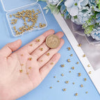 UNICRAFTALE 120pcs 4 Sizes Stainless Steel Crimp Beads 3/4/5/6mm - Golden Half Round Open Knot Covers for DIY Bracelet Necklace Jewelry Making - size: 4 Sizes
