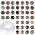 4mm 200pcs Natural Stone Round Beads Indian Agate Genuine Stone Beading Loose Gemstone DIY Charm Smooth Beads for Bracelets Necklaces Earrings Hole Size 1mm (Indian Agate 4mm) - color: Indian Agate, size: 4mm