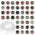 4mm 200pcs Natural Stone Round Beads Indian Agate Genuine Stone Beading Loose Gemstone DIY Charm Smooth Beads for Bracelets Necklaces Earrings Hole Size 1mm (Indian Agate 4mm) - color: Indian Agate, size: 4mm