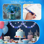 35 Pcs Chunky Bubblegum Beads 20mm Focal Pen Large Rhinestone Pearl Bead with Rhinestone Large Hole European Spacer Bead for DIY Beadable Pen Jewelry Making Keychain Craft Making(Deep Blue) - color: Deep Blue