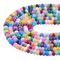 Rondelle Beads for Jewelry Making 5x8mm Natural Stone Beads 1 Strand 15.5inch Lentil Spacer Beads Rondelle Gemstone Bead Semi-Precious Stone Bead for Bracelet Necklace Crafts Mix Colors - color: Rondelle Stone Beads Mix