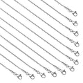 UMAOKANG 12 Pack Thin Chain Necklace for Jewelry Making, Silver Stainless Steel Flexible Snake Chains Bulk DIY Jewelry Supplies (16 Inches) - color: Silver, size: 16 Inch
